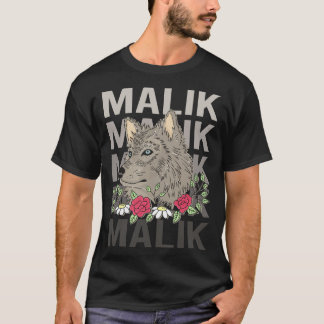 T-shirt Tête de loup - Nom Malik