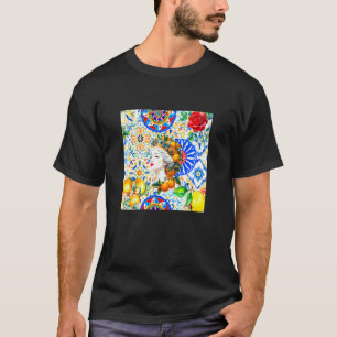 T-shirt Tête de Maures siciliens italiens carretto Été Cit