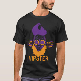 T-shirt tete de mort hipster citation new style barbe desi