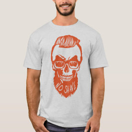 T-shirt tete de mort hipster citation no shave barbe coiff