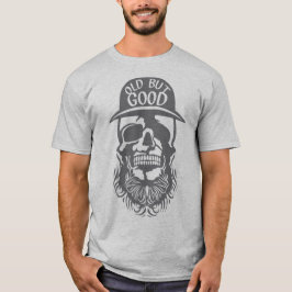 T-shirt tete de mort hipster citation old good barbe barbu