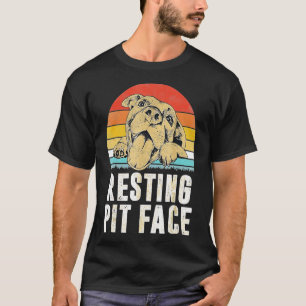 T-shirt Tête de pose Pitbulle Vintage