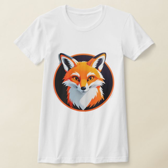 T-shirt Tête de renard vibrant (Poser)