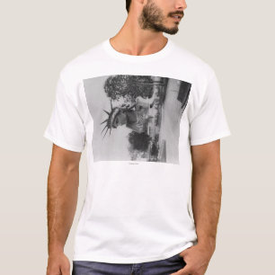 T-shirt Tête de statue de la liberté en parc de Paris