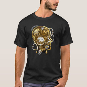 T-shirt Tête de Steampunk avec manomètre