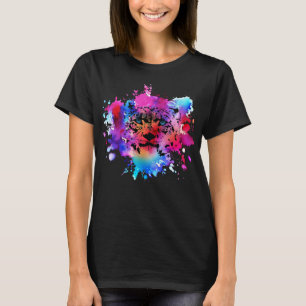 T-shirt tête de tigre d'aquarelle
