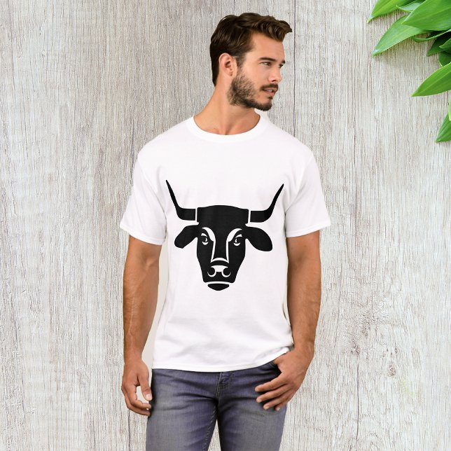 T-shirt Tête de vache noire (Créateur téléchargé)