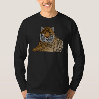 T-shirt Tête de visage de tigre gros chats prédateur empre