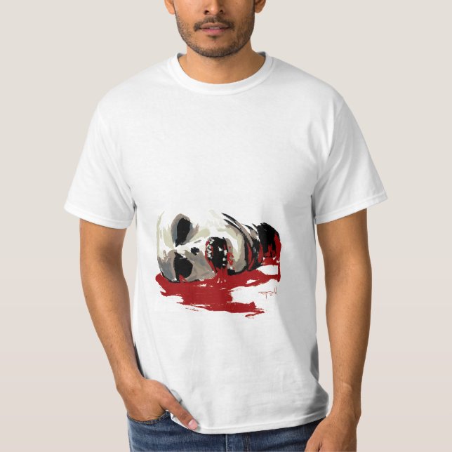 T-shirt Tête divisée de zombi (Devant)