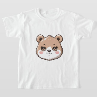 T-shirt Tête d'ours Kawaii