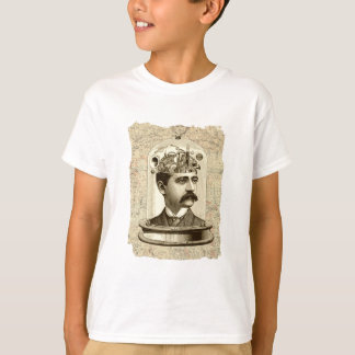 T-shirt Tête du cerveau de travail d'horloge en vapeur dan