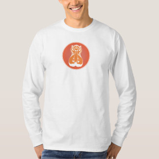 T-shirt Tête rationalisée de l'hippopotame des hommes en