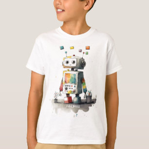 T-shirt Tete robot pour enfants personnalisée
