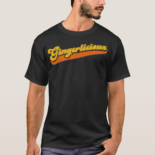 T-shirt Tête rouge Gingerlicious Vintage Retro Premium  (Devant)