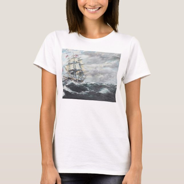 T-shirt Têtes de constitution d'USS pour S.M. frégate (Devant)