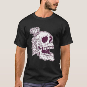 T-shirt Têtes de crâne rose Grunge Punk Metk