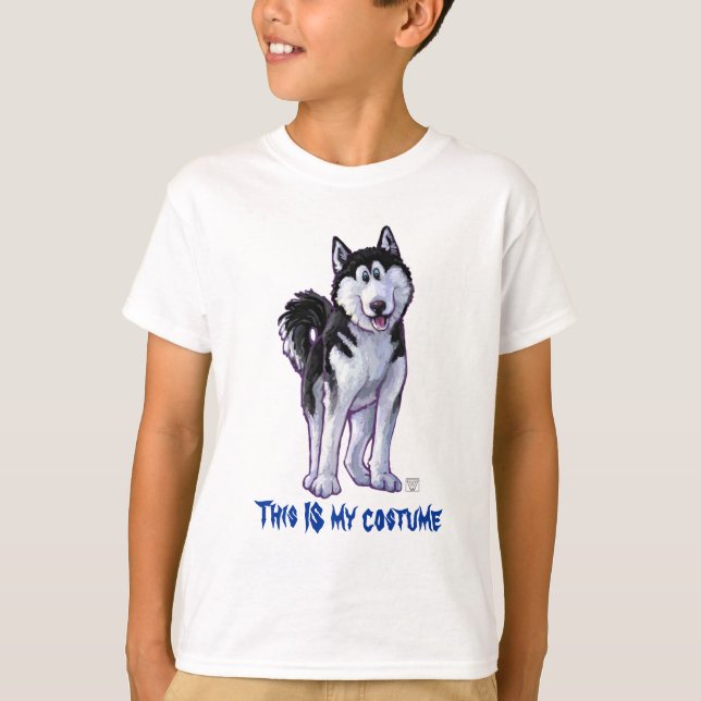 T-shirt Têtes et Tails Husky This is My Costume (Devant)