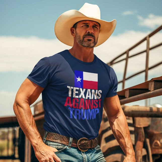 T-shirt Texans contre Trump Blue Texas Democrat (Créateur téléchargé)