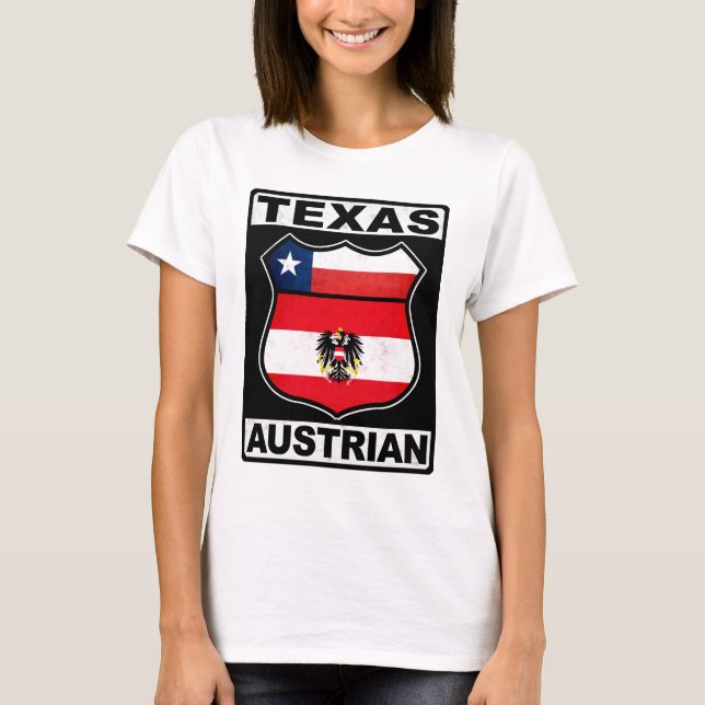 T-shirt Texas Autrichien American Ladies Tee (Devant)