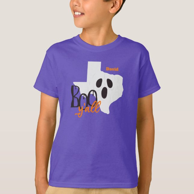 T-shirt Texas Boo Y'all Halloween (Devant)