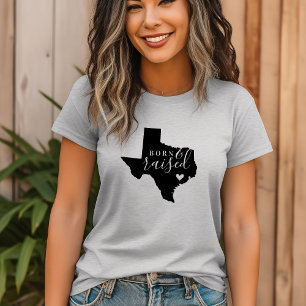 T-shirt Texas Born and Raised State Tee