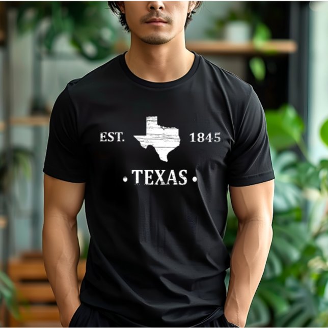 T-shirt Texas carte blanc l'état étoile seule (Créateur téléchargé)