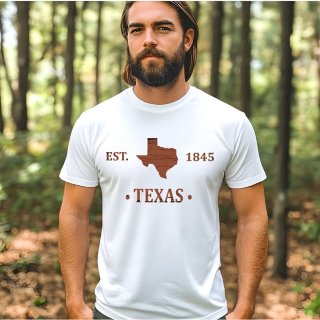 T-shirt Texas cartographie l'état étoile solitaire (Créateur téléchargé)
