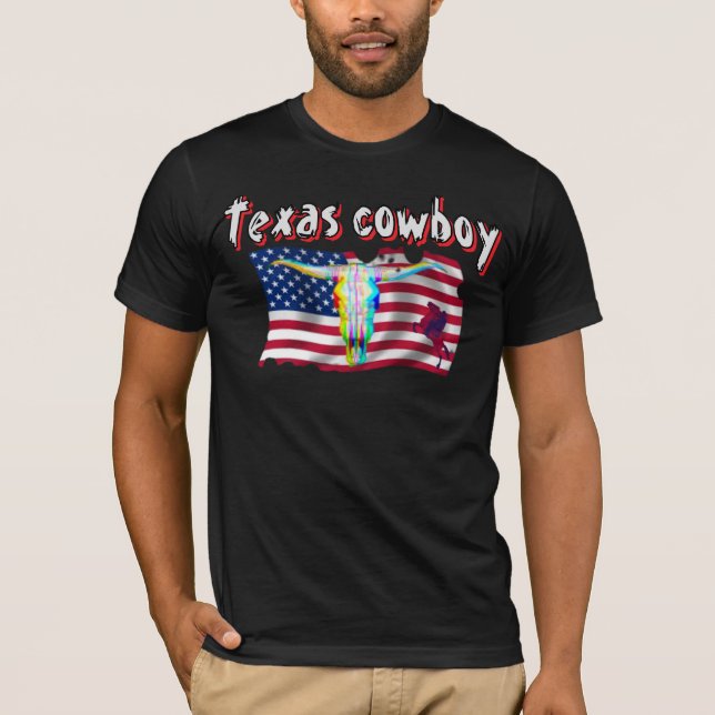 T - Shirt Texas Cowboy (Vorderseite)