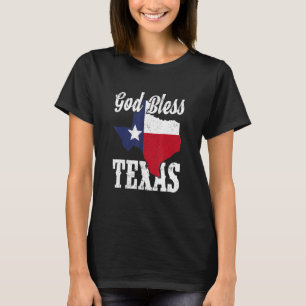 T-shirt Texas Drapeau-nous État patriotique Texan Dieu bén