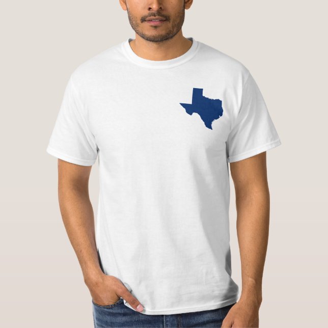 T-shirt Texas en bleu (Devant)