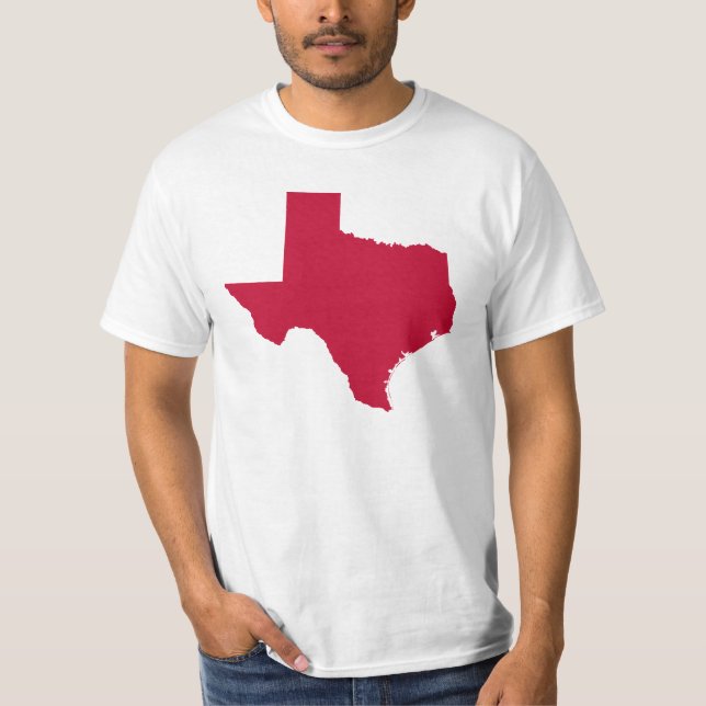 T-shirt Texas en rouge (Devant)