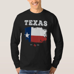T-shirt Texas Est 1845 Fière République Patriotique Texane