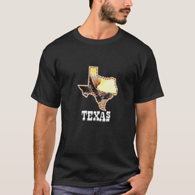 T-shirt Texas Formé Désert Scénario États-Unis (Devant)