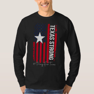 T-shirt Texas Forte Prière pour le Texas Drapeau Carte
