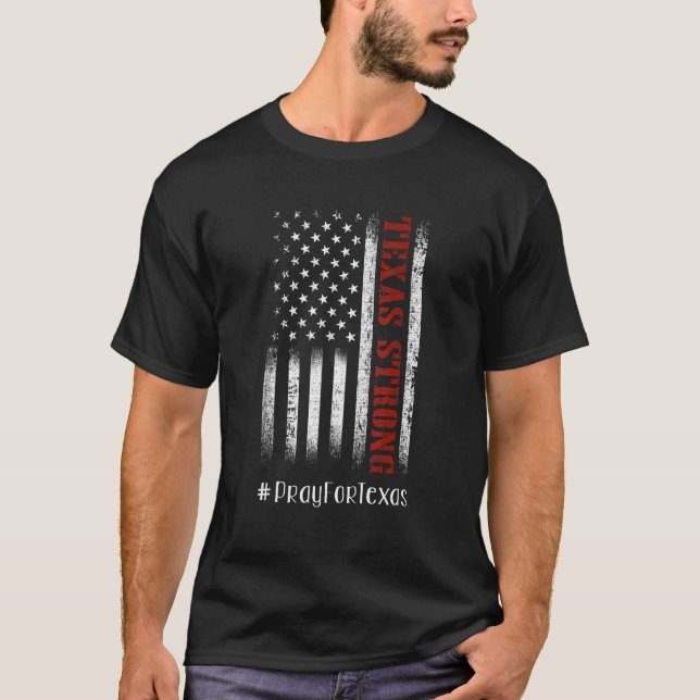 T-shirt Texas Forte Prière Pour Le Texas Protéger Nos Enfa (Devant)