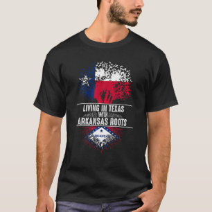 T-shirt Texas Home Arkansas Roots State Tree Flag Shirt Lo