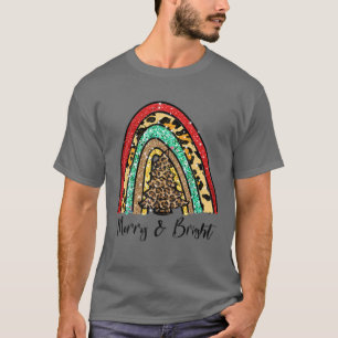 T-shirt Texas Leopard Plaid Christmas Tree Rainbow Merry A