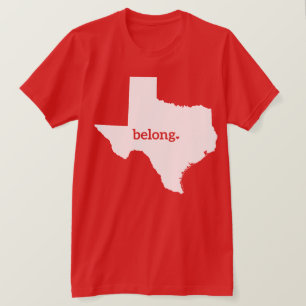 T-shirt Texas Map Belong, State Pride