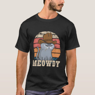 T-shirt Texas Meowdy Cat Cowboy Casquette Feline Funny Lov