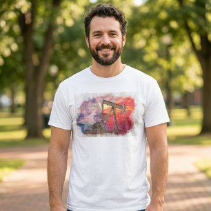T-shirt Texas Oil Pumpjack : patrimoine artistique de l'Ét