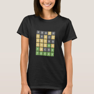 T-shirt Texas Online Word Game