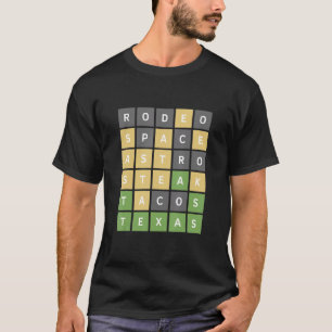 T-shirt Texas Online Word Game