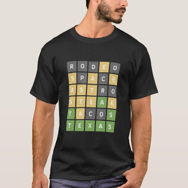 T-shirt Texas Online Word Game (Devant)
