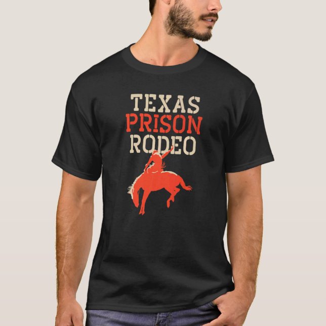 T-shirt Texas Prison Rodeo Texan Bronco (Devant)