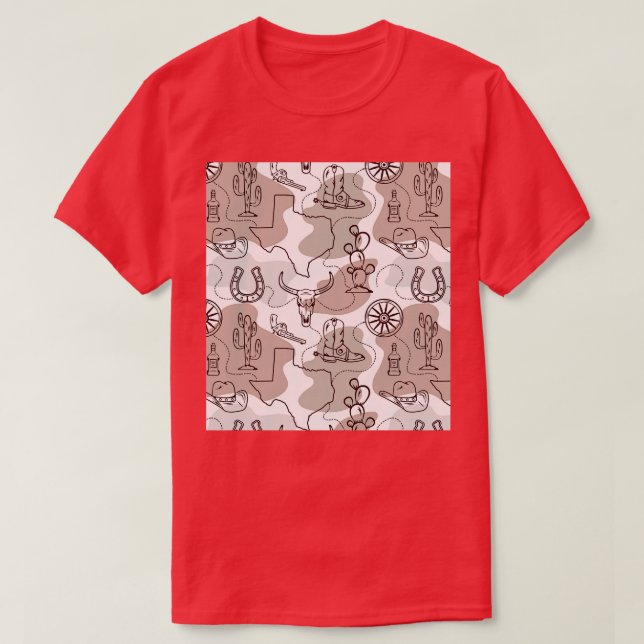 T-shirt Texas Rancher Cowboy Boots Casquette Cattle Wester (Design devant)