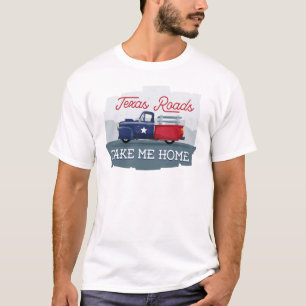 T-shirt Texas Roads, ramenez-moi chez moi