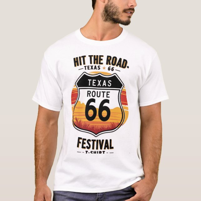 T-shirt Texas Route 66 Festival Shirt, Texas Route 66 (Devant)
