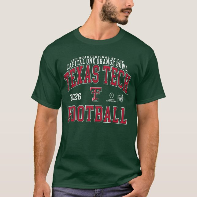 T-shirt Texas Tech Red Raiders Orange Bowl 202526 CFP Quar (Devant)