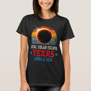 T-shirt Texas Total Solar Eclipse Avril 8 2024 Texas Solar