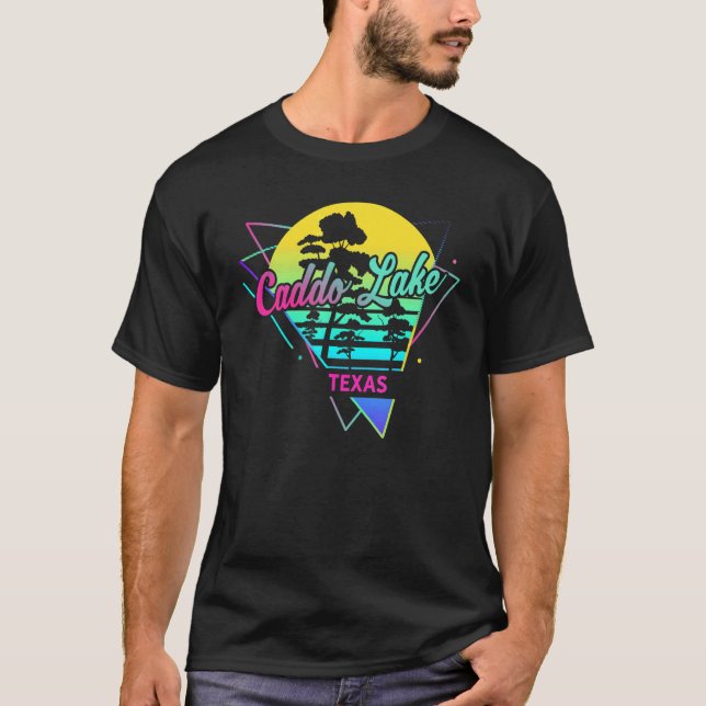T-shirt Texas   USA Nostalgic Retro Caddo Lake (Devant)